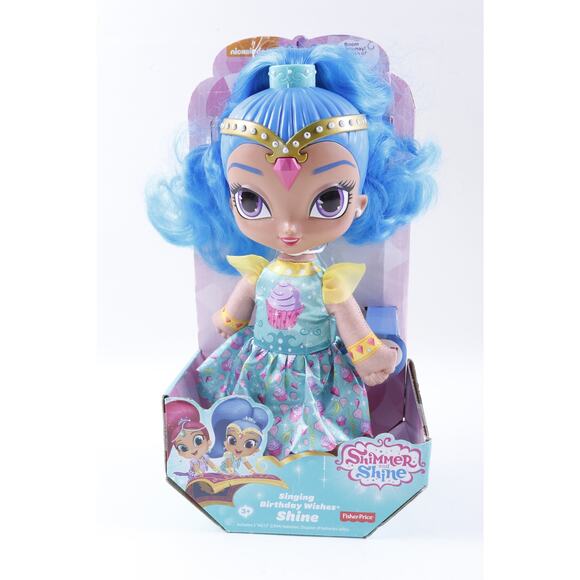 Shimmer and Shine Doll Fisher-Price Singing Birthday Wishes Blue Dress Doll - Picture 1 of 3